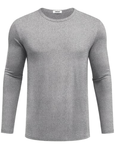 COOFANDY Herre T-shirt Langærmet Rund Hals Ztj010834*