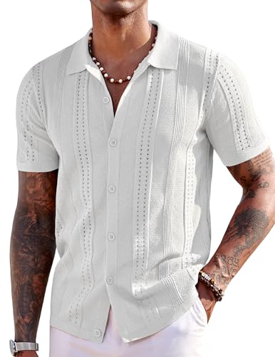 COOFANDY Herre Poloshirt Strikket Kortærmet Ztj009254