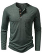 LucMatton Herre T-shirt Henley Slim Fit Langærmet Lucw210916
