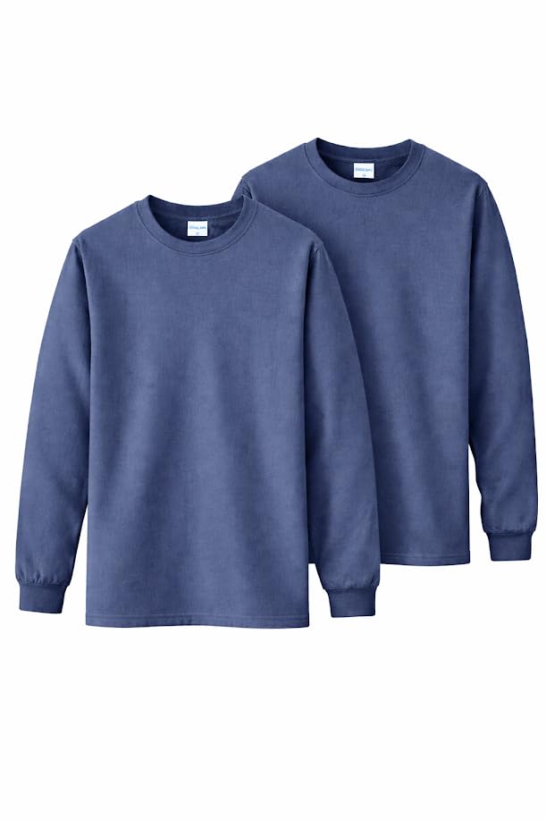 Gildan Voksen T-shirt Heavy Cotton Langærmet G5400 2-Pak