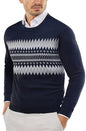 COOFANDY Herre Striktrøje Crew Neck Langærmet Slim Fit