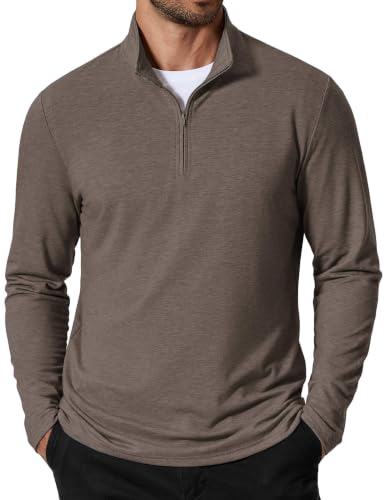 COOFANDY Herre Sweatshirt Quarter Zip Mock Neck