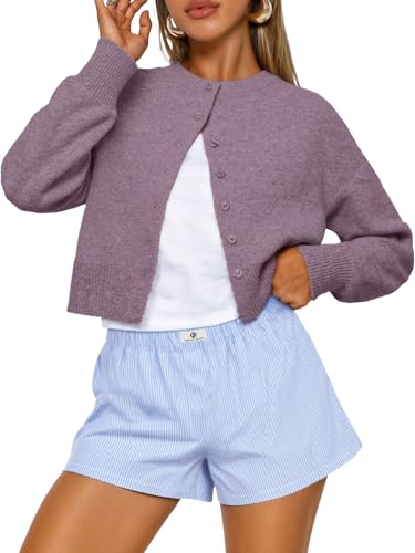 Trendy Queen Cropped Cardigan Trøje til Kvinder Trd688