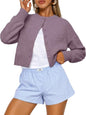 Trendy Queen Cropped Cardigan Trøje til Kvinder Trd688