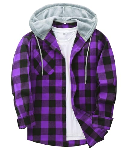 ZITY Herre Skjorte Flannel Hoodie Casual Langærmet