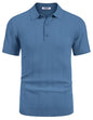 COOFANDY Herre Poloshirt Strik Ribbet Kortærmet Av007569