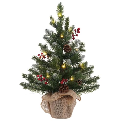 MEETYAMOR Kunstigt Mini Juletræ Med Lys 61 cm
