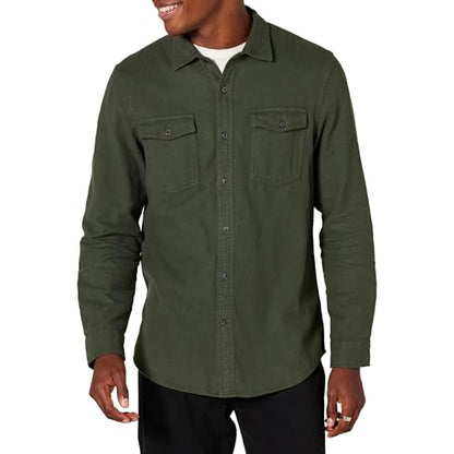 Amazon Essentials Herre Flannelskjorte Slim-Fit MAE25002FL18