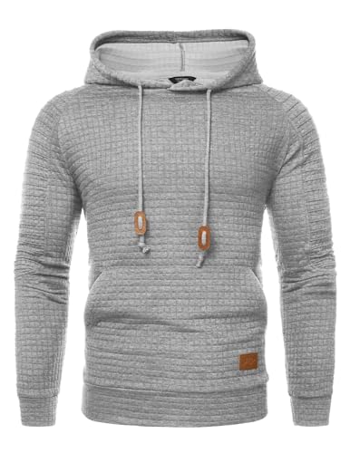 COOFANDY Herre Hættetrøje Pullover Vaffelstrik Casual