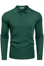 COOFANDY Herre Poloshirt Strik Langærmet Ztj009471