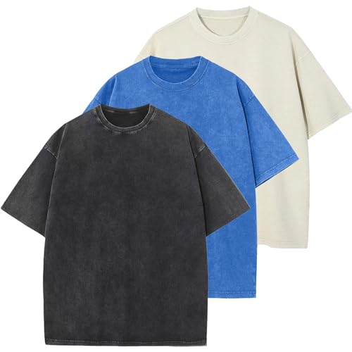 Herre T-shirt Oversized Bomuld Casual Kortærmet