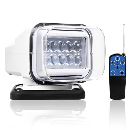 LuxBang Fjernbetjent 360° LED Søgelys til Båd og Lastbil 12V-24V 50W