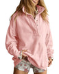 Oversized Henley Pullover Sweatshirt til Kvinder GA-0521