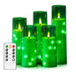 Flammefri LED Stearinlys med Timer og Lyskæde 5 Stk.