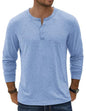 COOFANDY Herre T-shirt Henley Langærmet Ztj009590