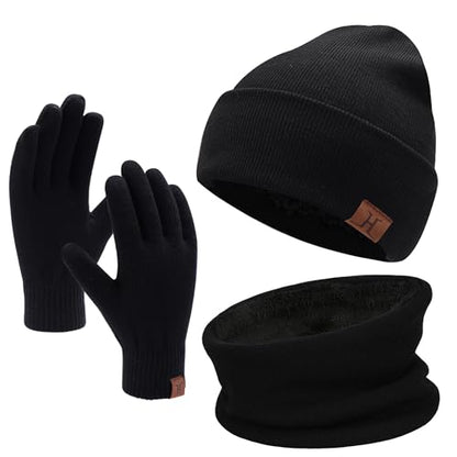 FZ FANTASTIC ZONE Unisex Vinterhue Tørklæde Handsker