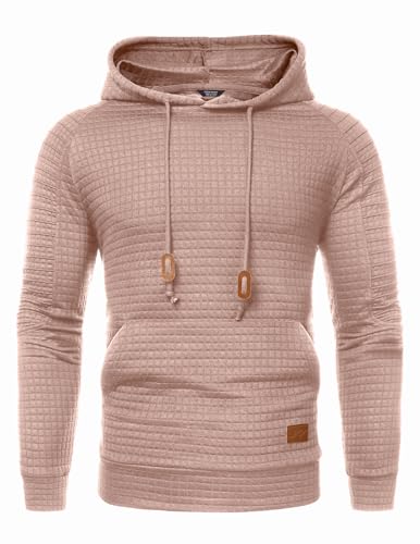 COOFANDY Herre Hættetrøje Pullover Vaffelstrik Casual