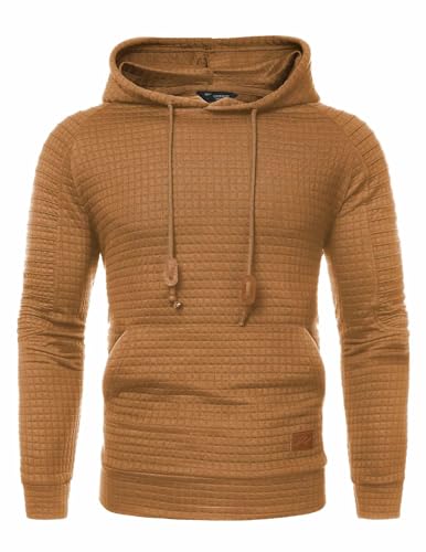 COOFANDY Herre Hættetrøje Pullover Vaffelstrik Casual