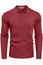 COOFANDY Herre Poloshirt Strik Langærmet Ztj009471
