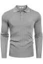 COOFANDY Herre Poloshirt Strik Langærmet Ztj009471