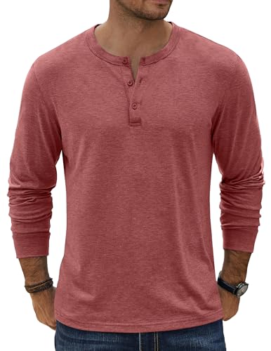 COOFANDY Herre T-shirt Henley Langærmet Ztj009590