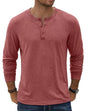 COOFANDY Herre T-shirt Henley Langærmet Ztj009590