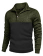 COOFANDY Herre Striktrøje Fleece Pullover Langærmet