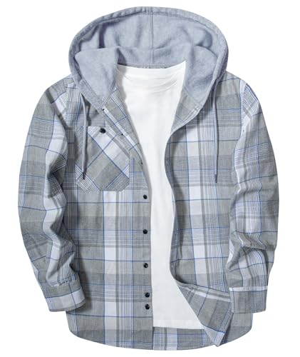 ZITY Herre Skjorte Flannel Hoodie Casual Langærmet