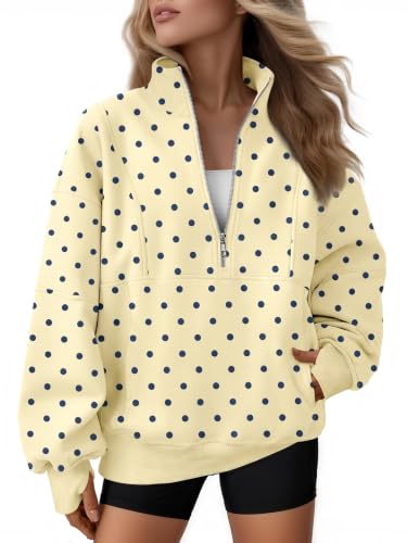 AUTOMET Quarter Zip Fleece Sweatshirt til Kvinder