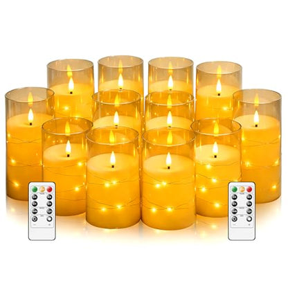 Flammefri LED Stearinlys med Timer og Lyskæde 5 Stk.