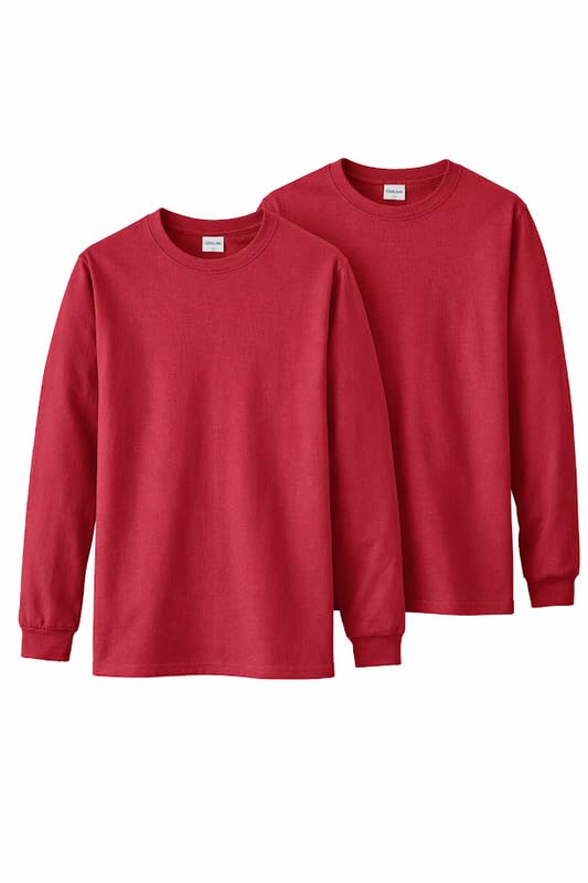 Gildan Voksen T-shirt Heavy Cotton Langærmet G5400 2-Pak