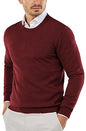 COOFANDY Herre Striktrøje Crew Neck Langærmet Slim Fit