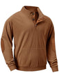 JMIERR Herre Sweatshirt Fløjl Quarter Button Pullover
