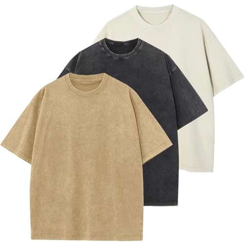Herre T-shirt Oversized Bomuld Casual Kortærmet