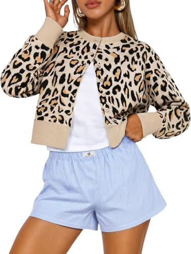 Trendy Queen Cropped Cardigan Trøje til Kvinder Trd688