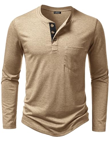 LucMatton Herre T-shirt Henley Slim Fit Langærmet Lucw210916