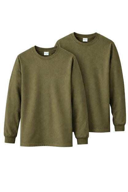Gildan Voksen T-shirt Heavy Cotton Langærmet G5400 2-Pak