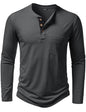 LucMatton Herre T-shirt Henley Slim Fit Langærmet Lucw210916