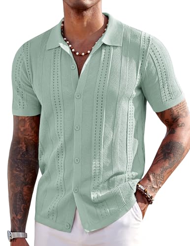 COOFANDY Herre Poloshirt Strikket Kortærmet Ztj009254