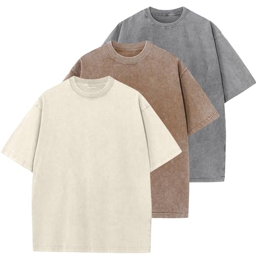 Herre T-shirt Oversized Bomuld Casual Kortærmet