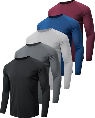 MLYENX Herre T-Shirt Langærmet Solbeskyttelse Zhcmt7al