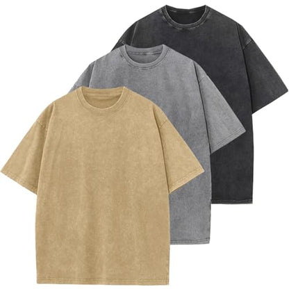 Herre T-shirt Oversized Bomuld Casual Kortærmet