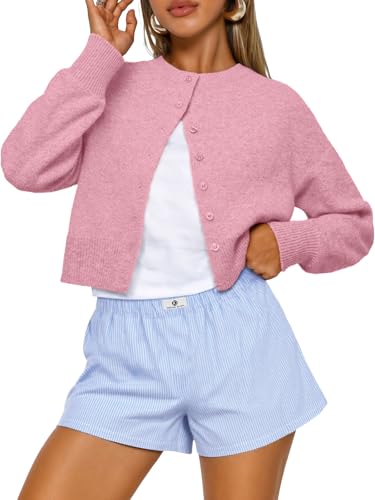 Trendy Queen Cropped Cardigan Trøje til Kvinder Trd688