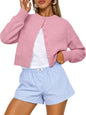 Trendy Queen Cropped Cardigan Trøje til Kvinder Trd688