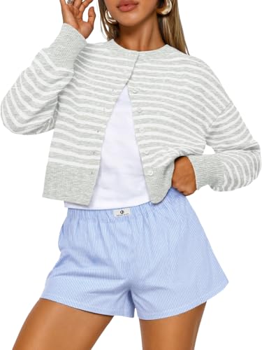 Trendy Queen Cropped Cardigan Trøje til Kvinder Trd688