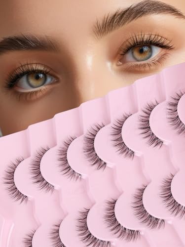 Wispy Cat Eye Falske Øjenvipper til Kvinder 15mm 7 Par