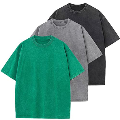 Herre T-shirt Oversized Bomuld Casual Kortærmet