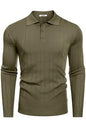 COOFANDY Herre Poloshirt Strik Langærmet Ztj009471