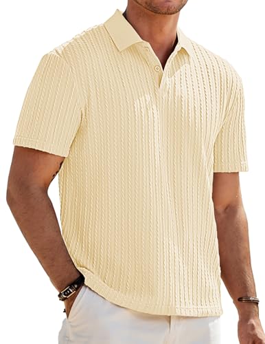 Herre Poloshirt Kortærmet Tekstureret Casual