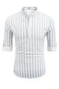 COOFANDY Herre Henley T-Shirt Langærmet Bomuld Hør ZSJ007181